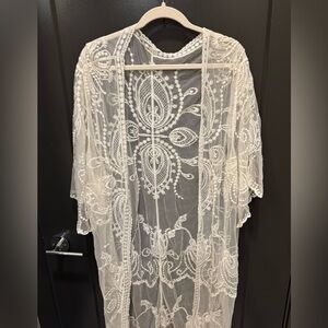 Boutique Sheer Lace Kimono